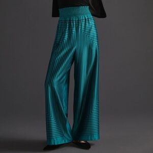 Hutch By Anthropologie Green Wide-Leg Pants - Sz S